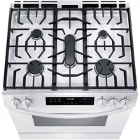 Frigidaire 30" 5.1 Cu. Ft. 5-Burner Freestanding Gas Range (FCFG3062AW) - White