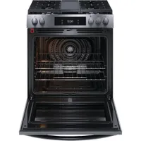 Frigidaire Gallery 30" 6.1 Cu. Ft. 5-Burner Freestanding Gas Range (GCFG3060BD) - Smudge-Proof Black Stainless Steel