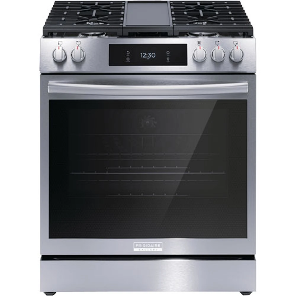 Cuisinière à gaz autonome à 5 brûleurs 6,1 pi³ 30 po Gallery de Frigidaire (GCFG3060BF) - Acier inoxydable antiempreinte