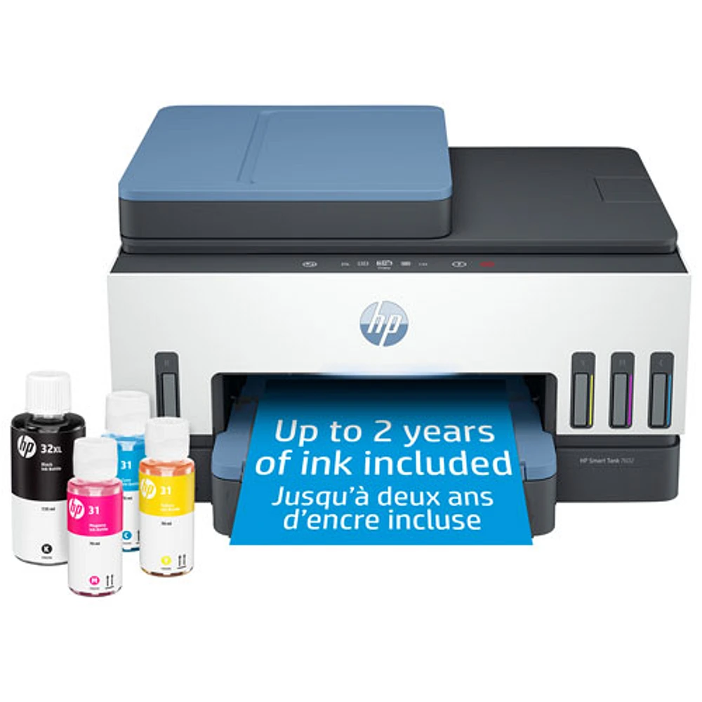 HP Smart Tank 7602 Wireless All-In-One Supertank Inkjet Printer - Up to 2 Years of Ink Included*