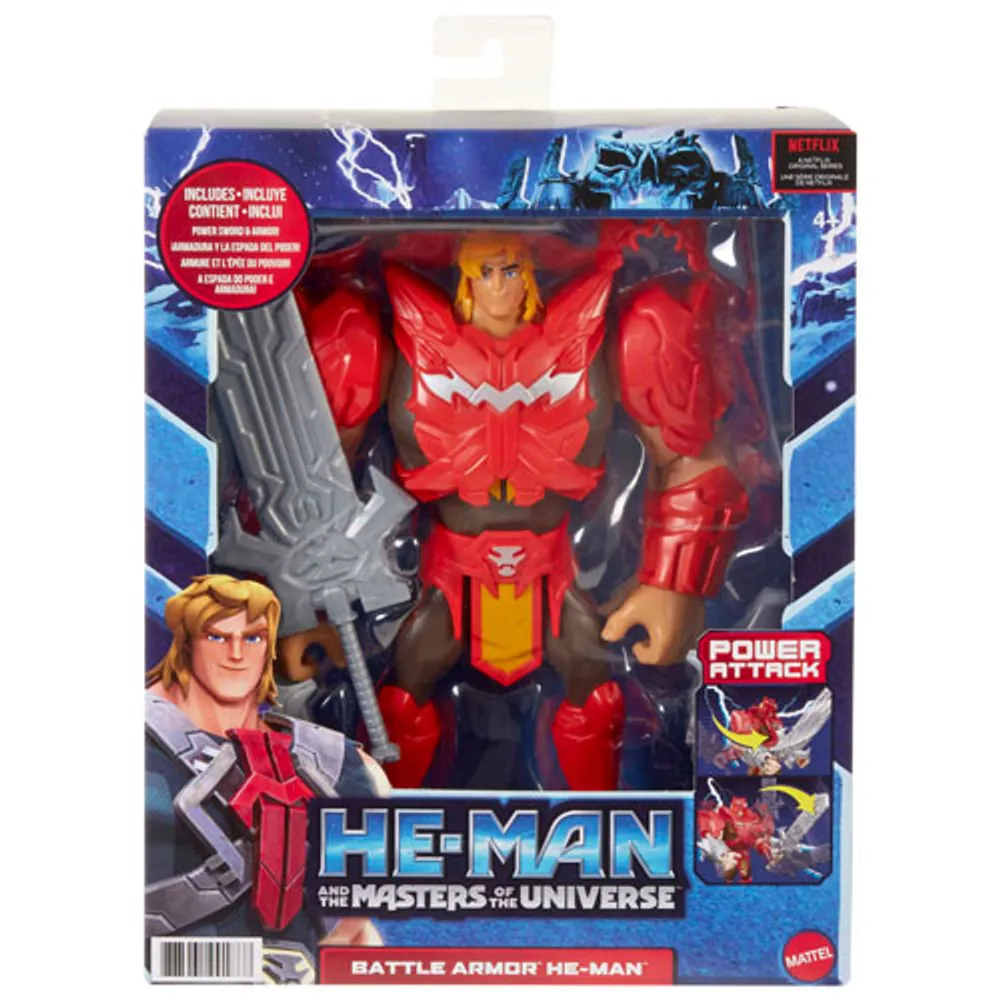 Figurine de He-Man avec armure Masters of The Universe de Mattel