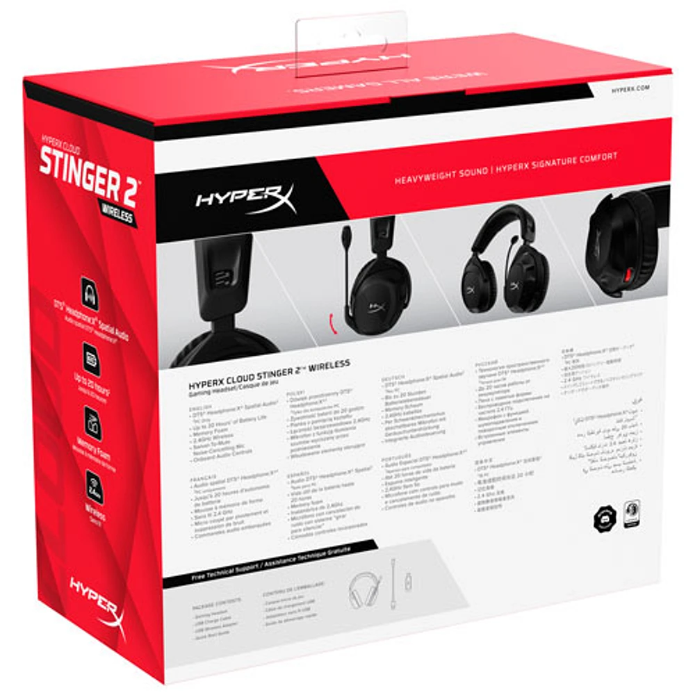 HyperX Cloud Stinger 2 Wireless Gaming Headset - Black