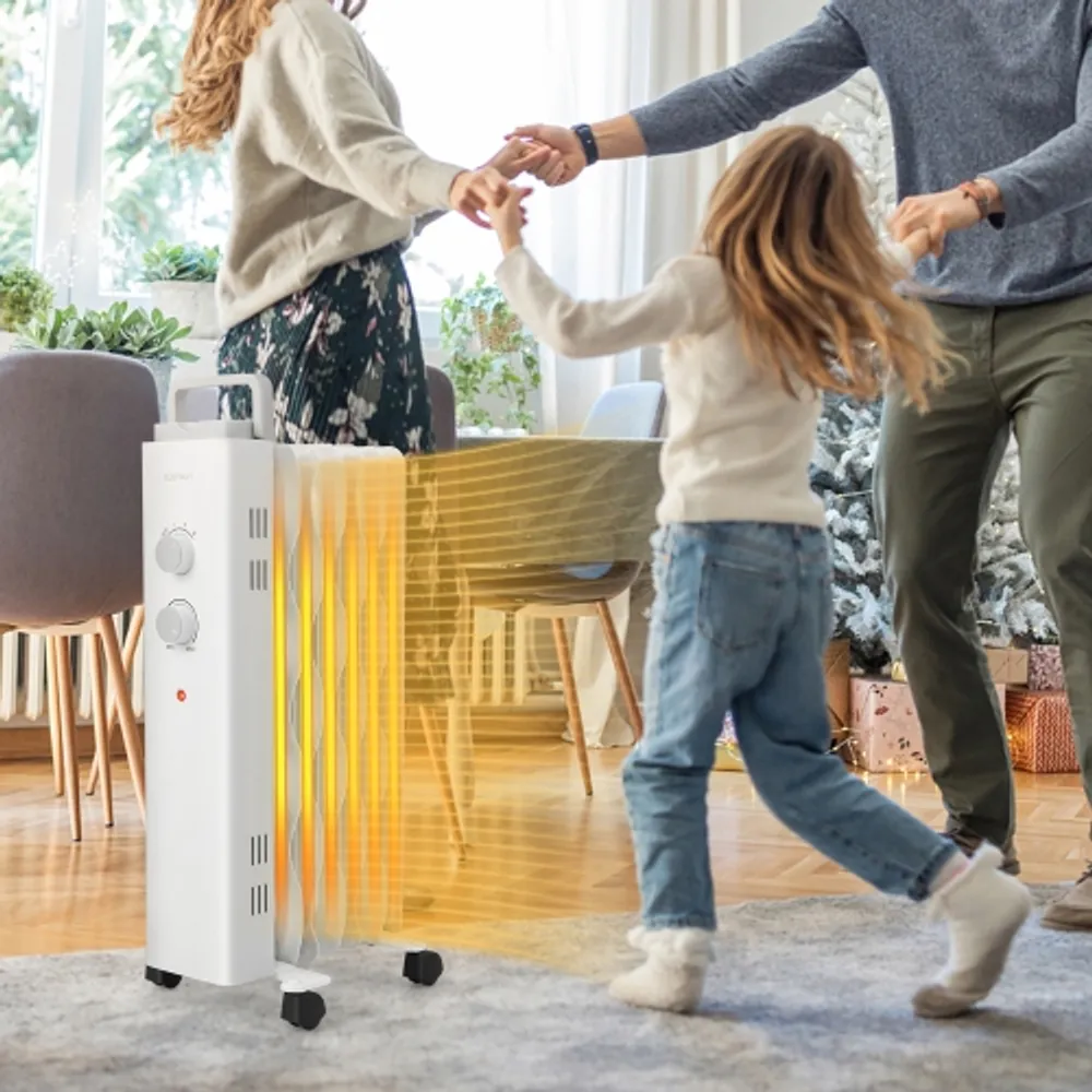 Costway 1500W Oil Filled Space Heater Electric Oil Radiant Heater w/ Safety  Protection | Galeries de la Capitale