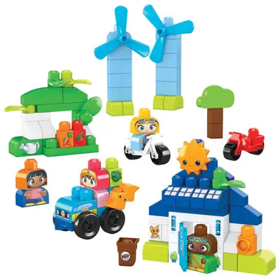 Jeu de construction Construis et apprends avec la maison écolo Mega Bloks de Mattel