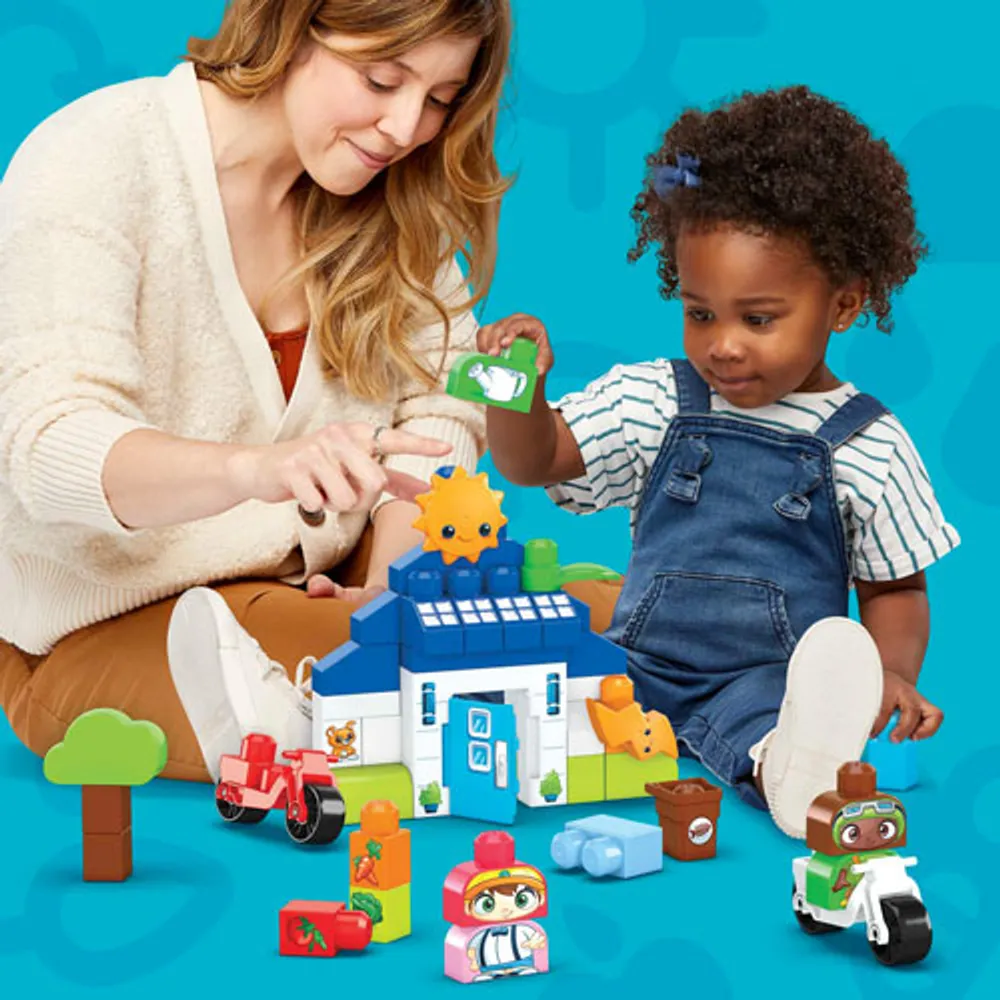 Jeu de construction Construis et apprends avec la maison écolo Mega Bloks de Mattel