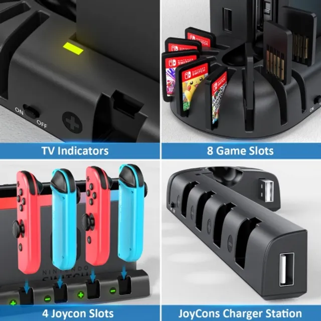 Switch Sports Accessories Bundle with Organizer Station Compatible with  Nintendo Switch/OLED Console & Joy-con, Storage and Organizer for Switch