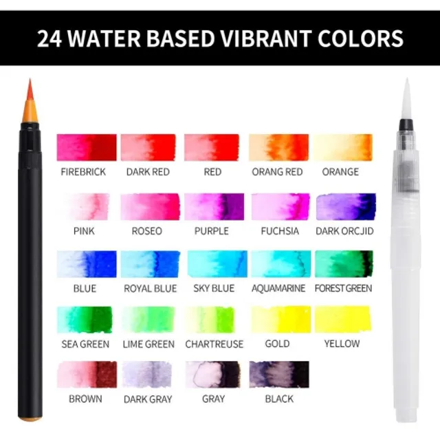 CAMLIN – 24 Bright and Vibrant Colour Pen Shades Drawing Sketching Shading  Art