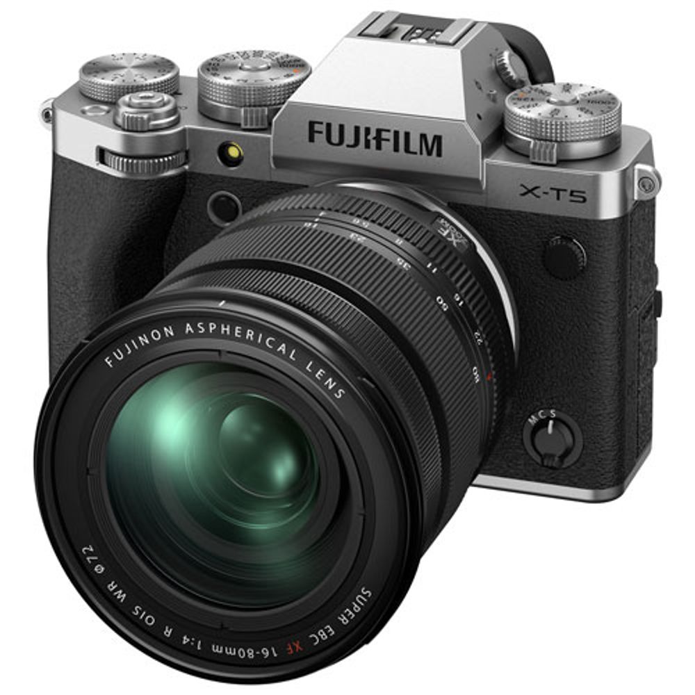 Fujifilm X-T5 Mirrorless Camera with XF 16-80 mm f/4 R OIS WR Lens Kit - Silver