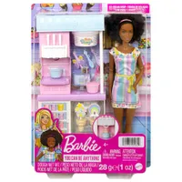 Mattel Barbie Ice Cream Shop Brunette Doll Playset