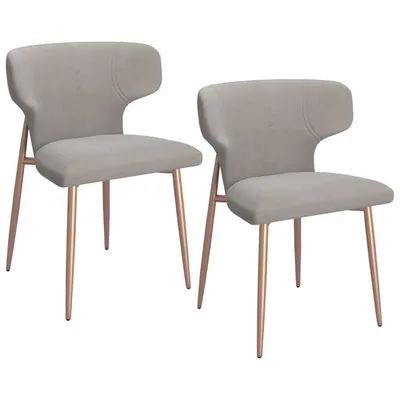 Inspire Contemporary Velvet Side Chair - Set of 2