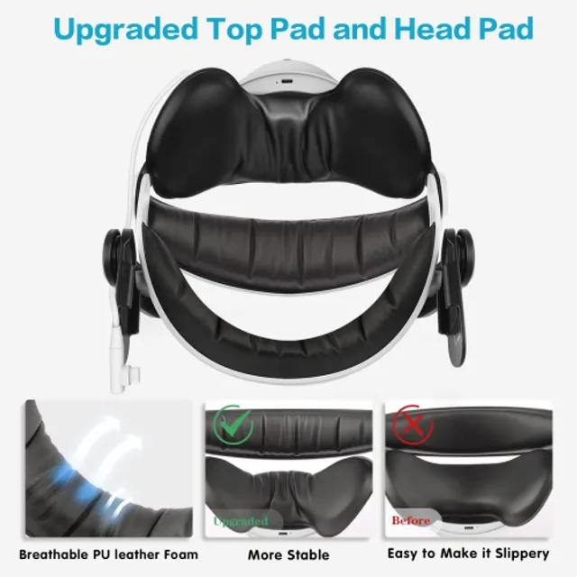 Replace Adjustable Elite Strap for Oculus Quest 2 Head Strap Headband  Enhanced Support and Reduce Head Pressure Comfortable Touch - axGear