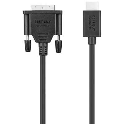 Best Buy Essentials 2m (6 ft.) HDMI to DVI-D Cable (BE-PC2DH6B23-C) - Black - Only at Best Buy