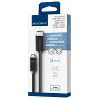 Insignia 1.2m (4 ft.) 4K Ultra HD Mini HDMI to HDMI Cable (NS-PC2MHH4B23-C) - Only at Best Buy