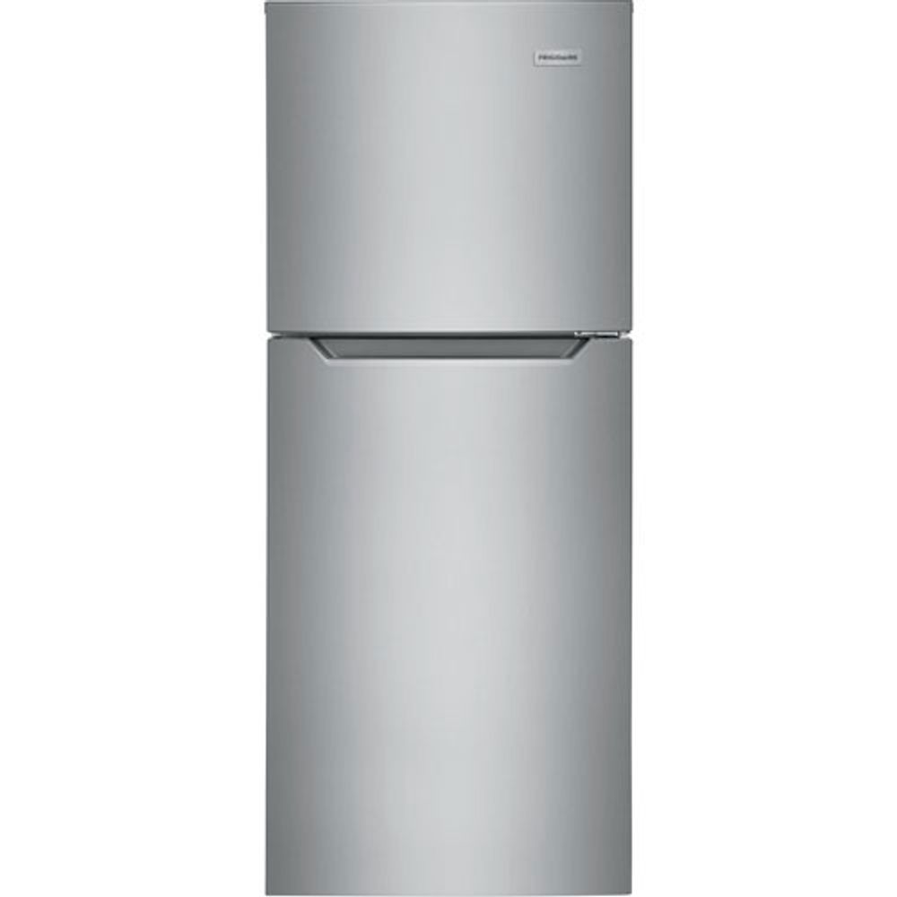 Open Box - Frigidaire 24" 10.1 CuFt Top Freezer Refrigerator (FFET1022UV) - Brushed Steel -Scratch & Dent