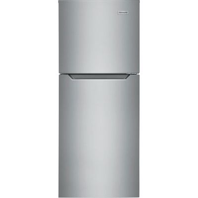 Open Box - Frigidaire 24" 10.1 CuFt Top Freezer Refrigerator (FFET1022UV) - Brushed Steel -Scratch & Dent