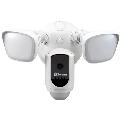 Swann Semi-Wireless Indoor/Outdoor 1080p HD Floodlight Security Camera - White