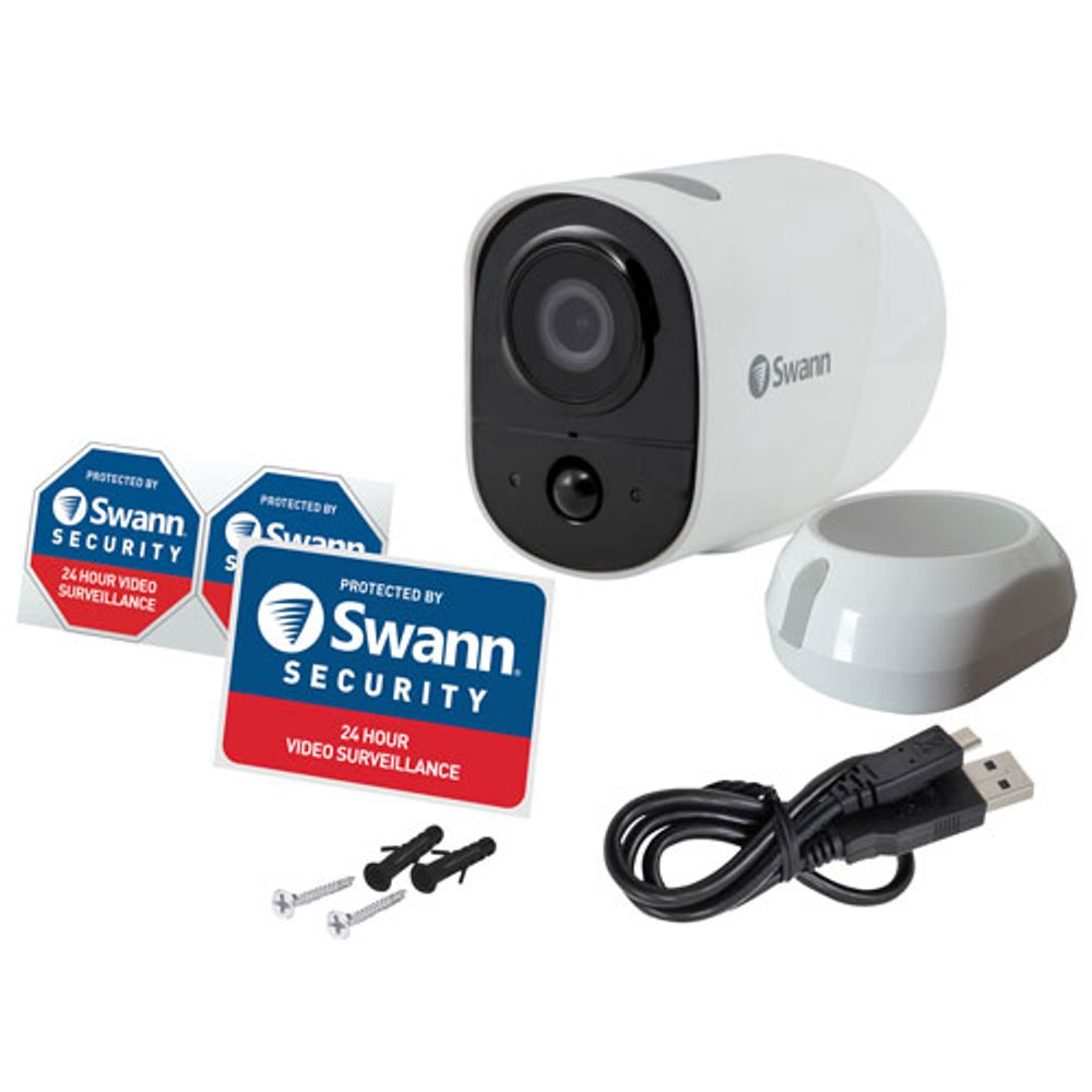 Swann Xtreem Wire-Free Indoor/Outdoor 1080p HD Security Camera - White