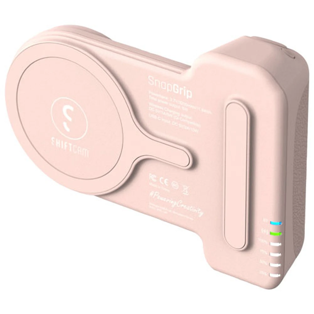 ShiftCam SnapGrip Magnetic Smartphone Battery Grip - Chalk Pink