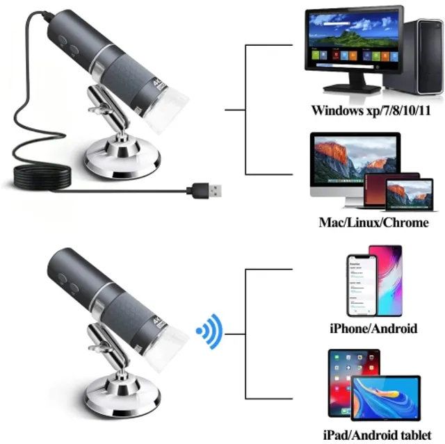 Veho DX-1 USB 2MP 200x Magnification Microscope with Alloy Cradle