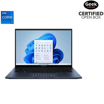 Open Box - ASUS ZenBook OLED 14" Laptop - Blue (Intel Core i7-1260P/512GB SSD/16GB RAM/Windows 11)