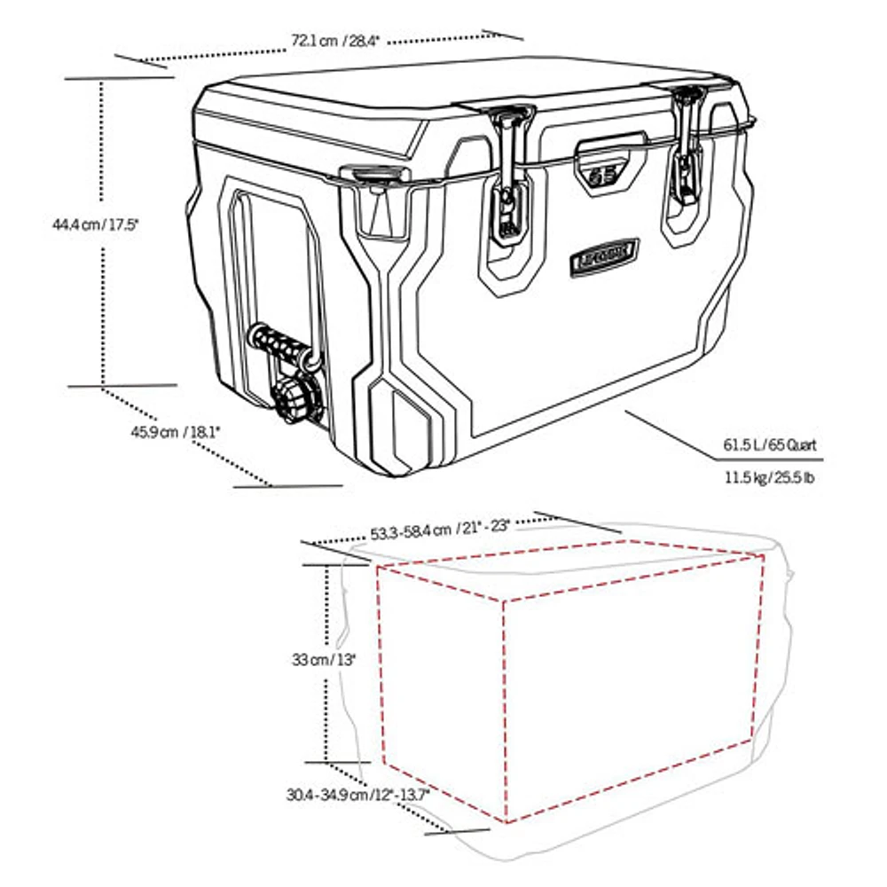 Lifetime High Performance Cooler - 73L (65 Qt) - Arctic White