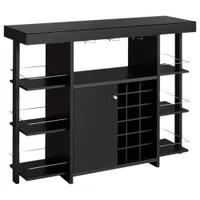 Brassex Soho Contemporary Bar Cabinet - Black