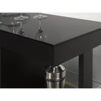 Brassex Soho Contemporary Bar Cabinet - Black