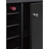 Brassex Soho Contemporary Bar Cabinet - Black