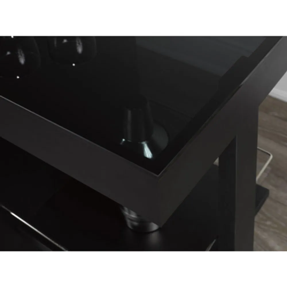 Brassex Soho Contemporary Bar Cabinet - Black