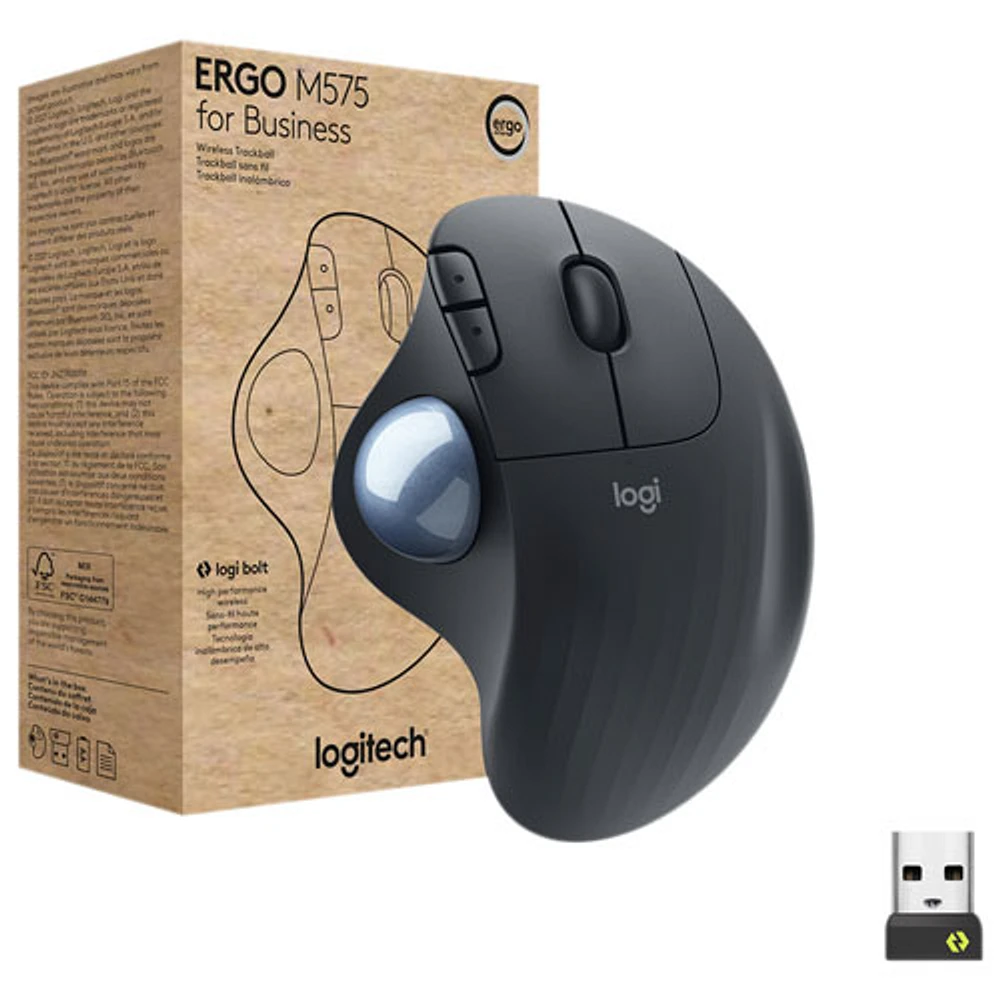 Souris ergonomique Bluetooth ERGO M575 de Logitech - Graphite