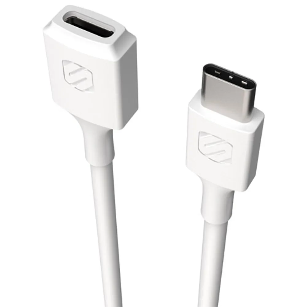 Scosche 0.9m (3 ft.) USB-C Extension Cable - White