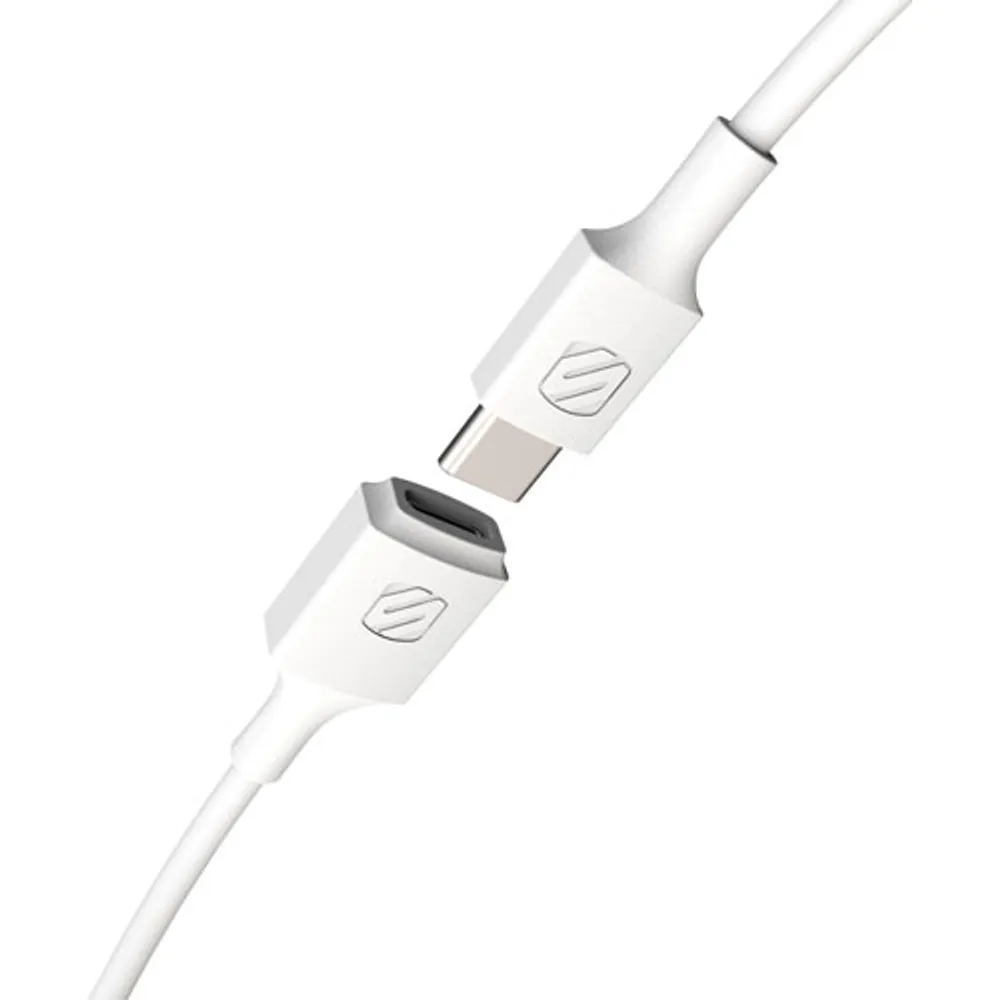 Scosche 0.9m (3 ft.) USB-C Extension Cable - White