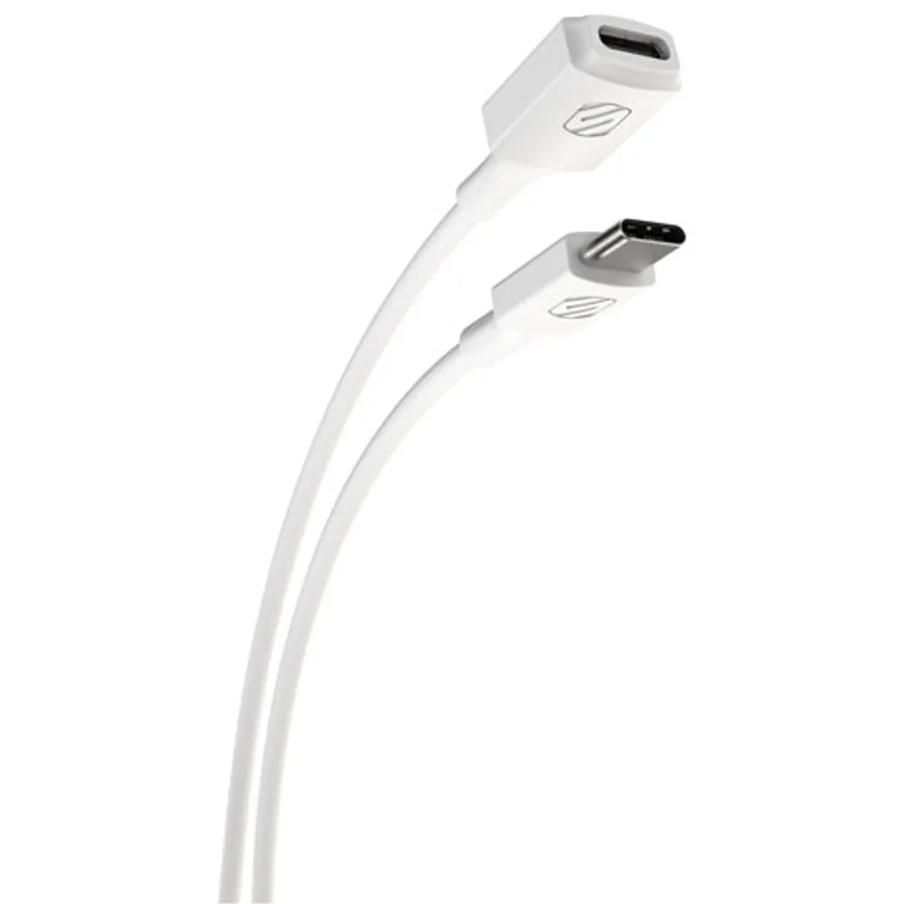 Scosche 0.9m (3 ft.) USB-C Extension Cable - White