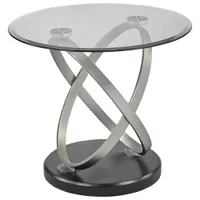 Brassex Coastal Contemporary End Table - Black