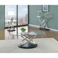 Brassex Coastal Contemporary End Table - Black