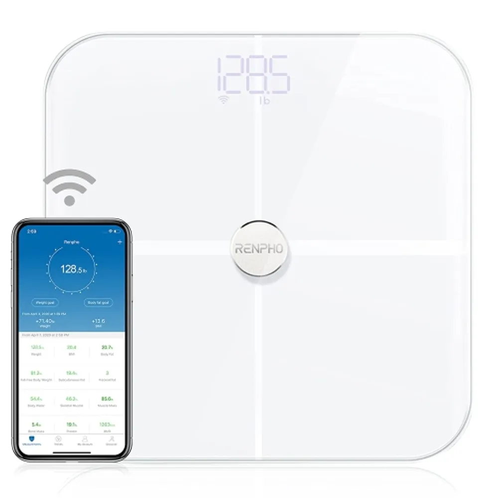 RENPHO USB Rechargeable Smart Body Weight Scale with Smartphone