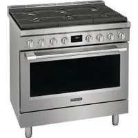 Frigidaire Professional 36" 4.4 Cu. Ft. True Convection 6-Burner Dual Fuel Range (PCFD3670AF) -Stainless