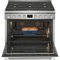 Frigidaire Professional 36" 4.4 Cu. Ft. True Convection 6-Burner Dual Fuel Range (PCFD3670AF) -Stainless