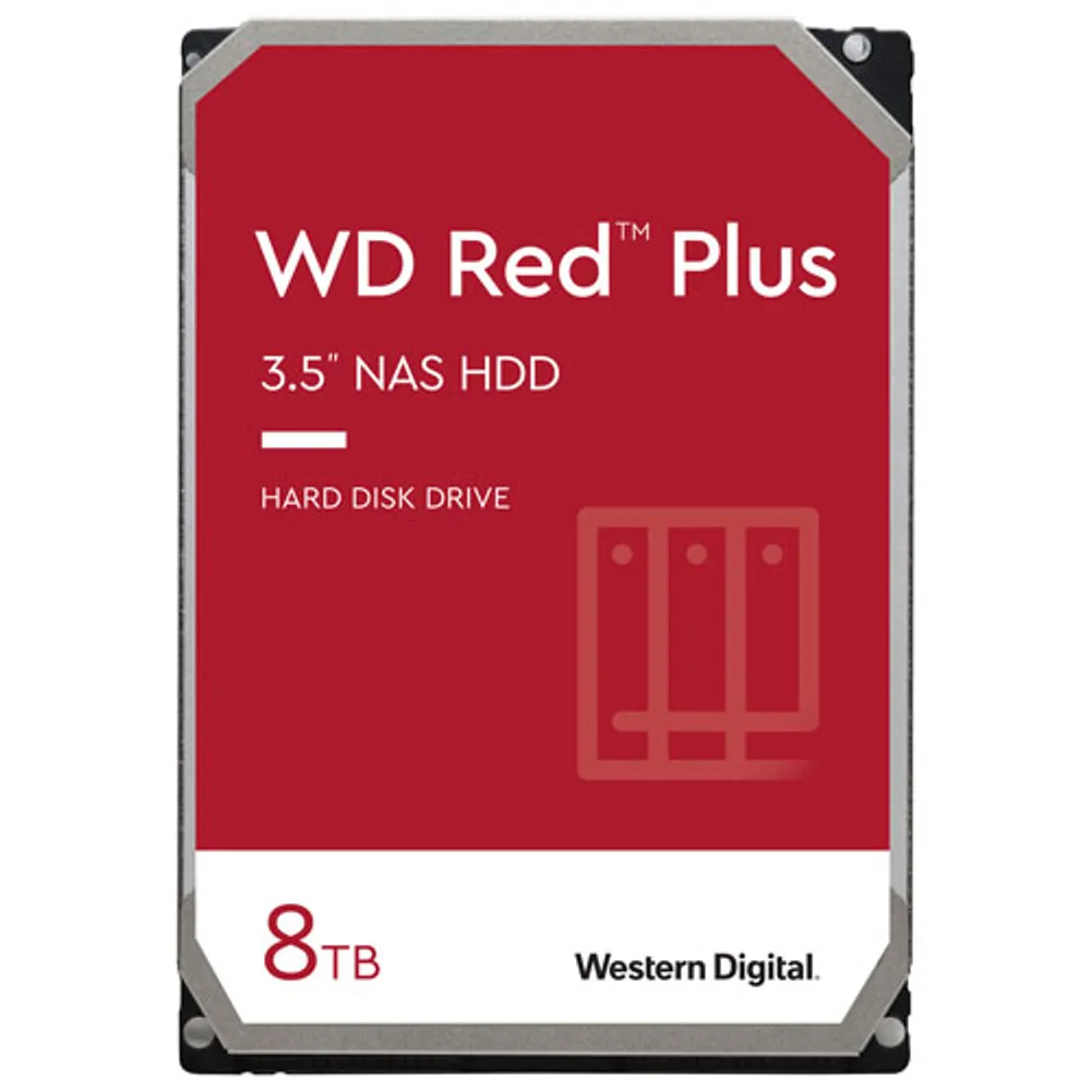 WD Red Plus 8TB 5640RPM SATA Internal NAS Hard Drive (WDBC9V0080HH1-WRSN)