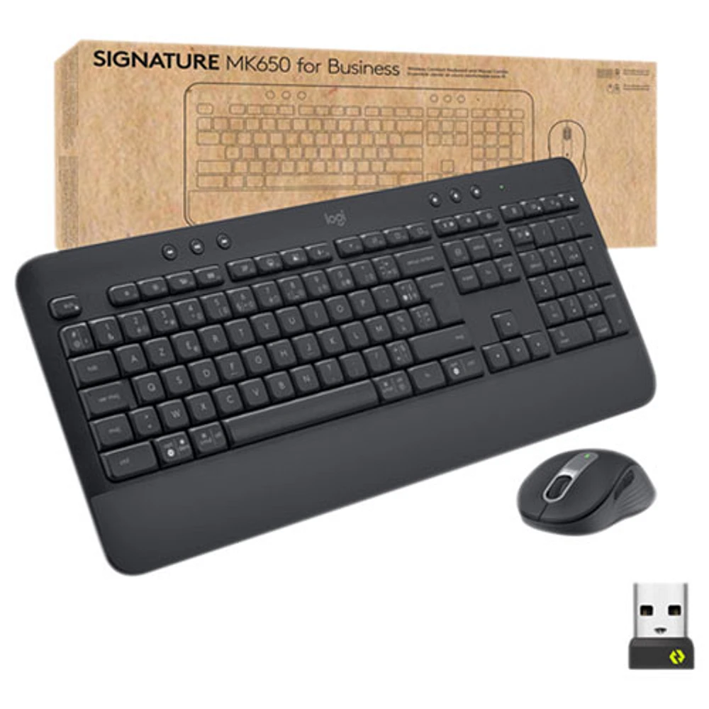 Logitech Signature MK650 Bluetooth Keyboard & Mouse Combo - Graphite - French