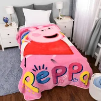 Peppa Pig Polyester Plush Throw Blanket - 60" x 90"
