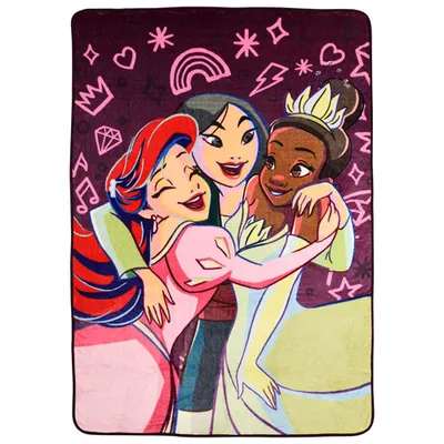 Disney Princess Polyester Plush Throw Blanket - 60" x 90"