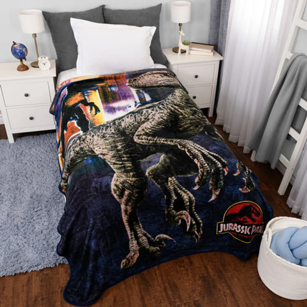 Jurassic Park Polyester Plush Throw Blanket - 60" x 90"