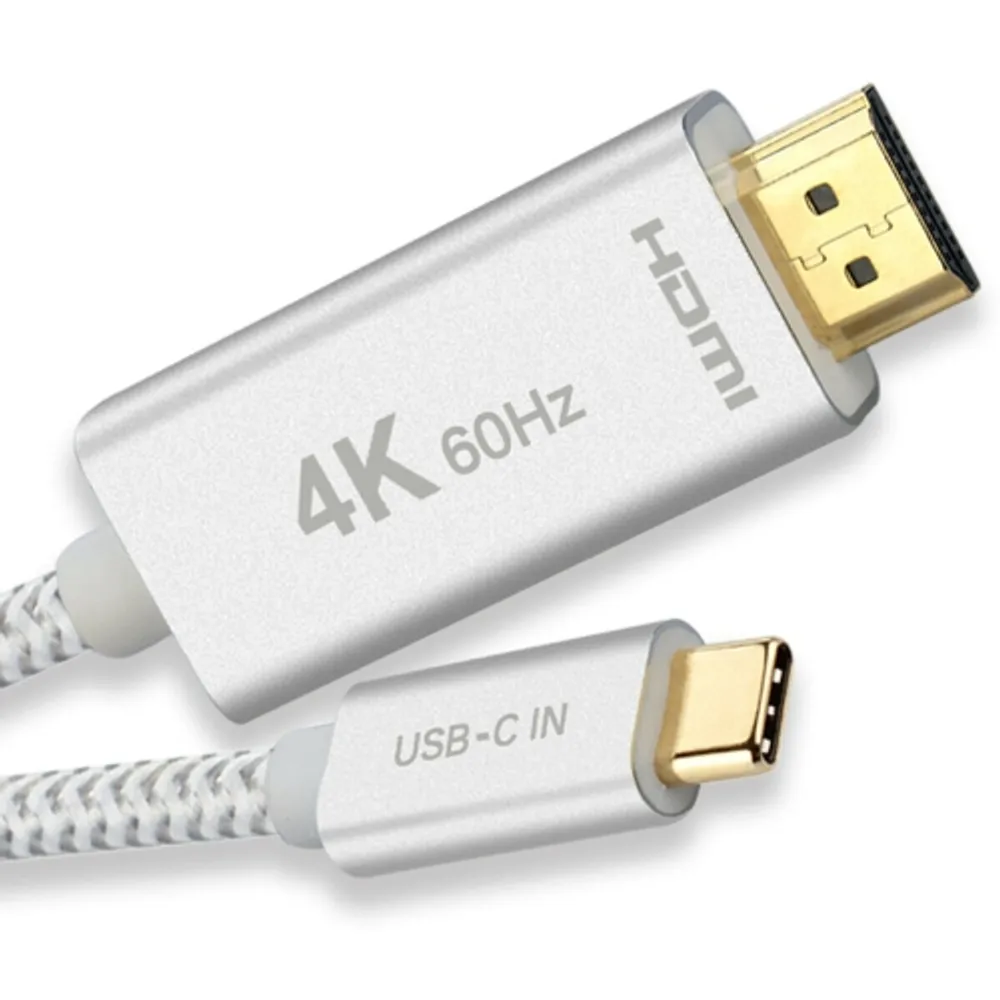 6ft (2m) USB C to HDMI Cable - 4K 60Hz USB Type C to HDMI 2.0 Video Adapter  Cable - Thunderbolt 3 Compatible - Laptop to HDMI Monitor/Display - DP 1.2