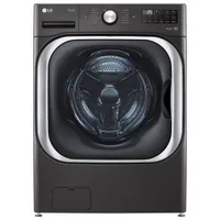 LG 6.0 Cu. Ft. High Efficiency Front Load Steam Washer (WM8900HBA) - Black Steel