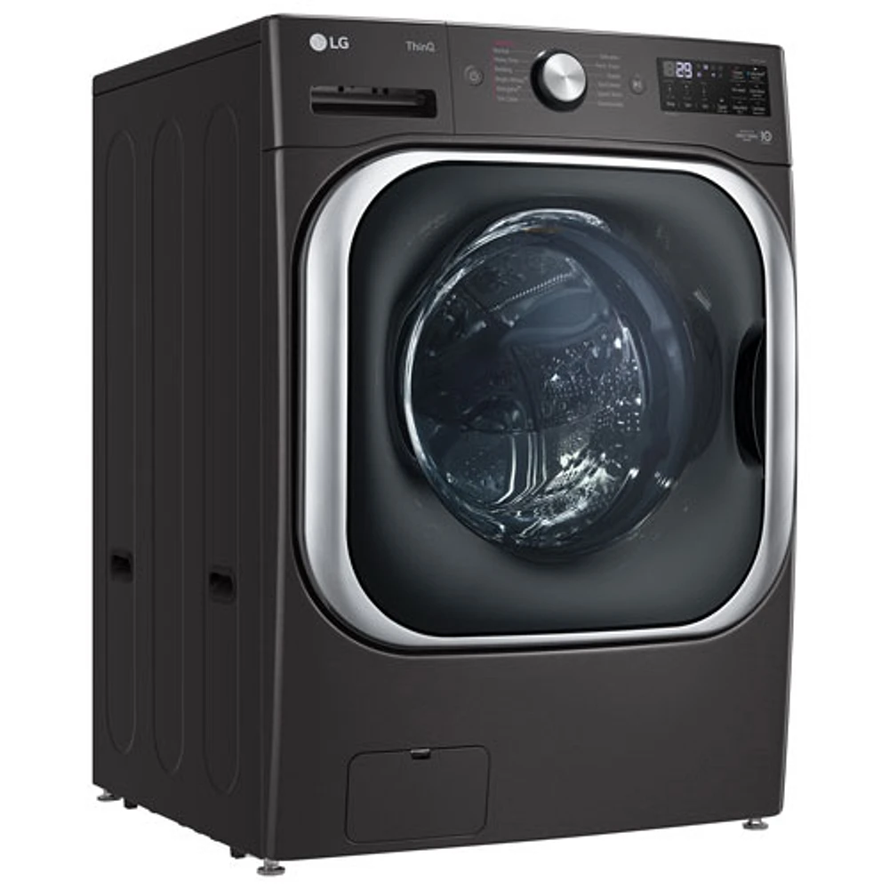 LG 6.0 Cu. Ft. High Efficiency Front Load Steam Washer (WM8900HBA) - Black Steel