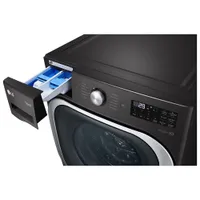 LG 6.0 Cu. Ft. High Efficiency Front Load Steam Washer (WM8900HBA) - Black Steel