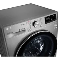 LG 2.6 Cu. Ft. Electric High Efficiency Washer & Dryer Combo (WM3555HVA) - Graphite Steel