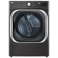 LG 9.0 Cu. Ft. Electric Steam Dryer (DLEX8900B) - Black Steel