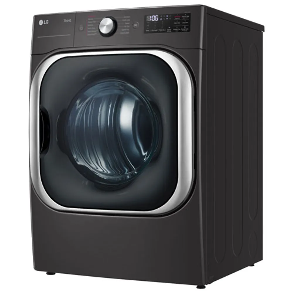 LG 9.0 Cu. Ft. Electric Steam Dryer (DLEX8900B) - Black Steel